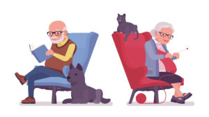 老夫婦のイメージイラスト